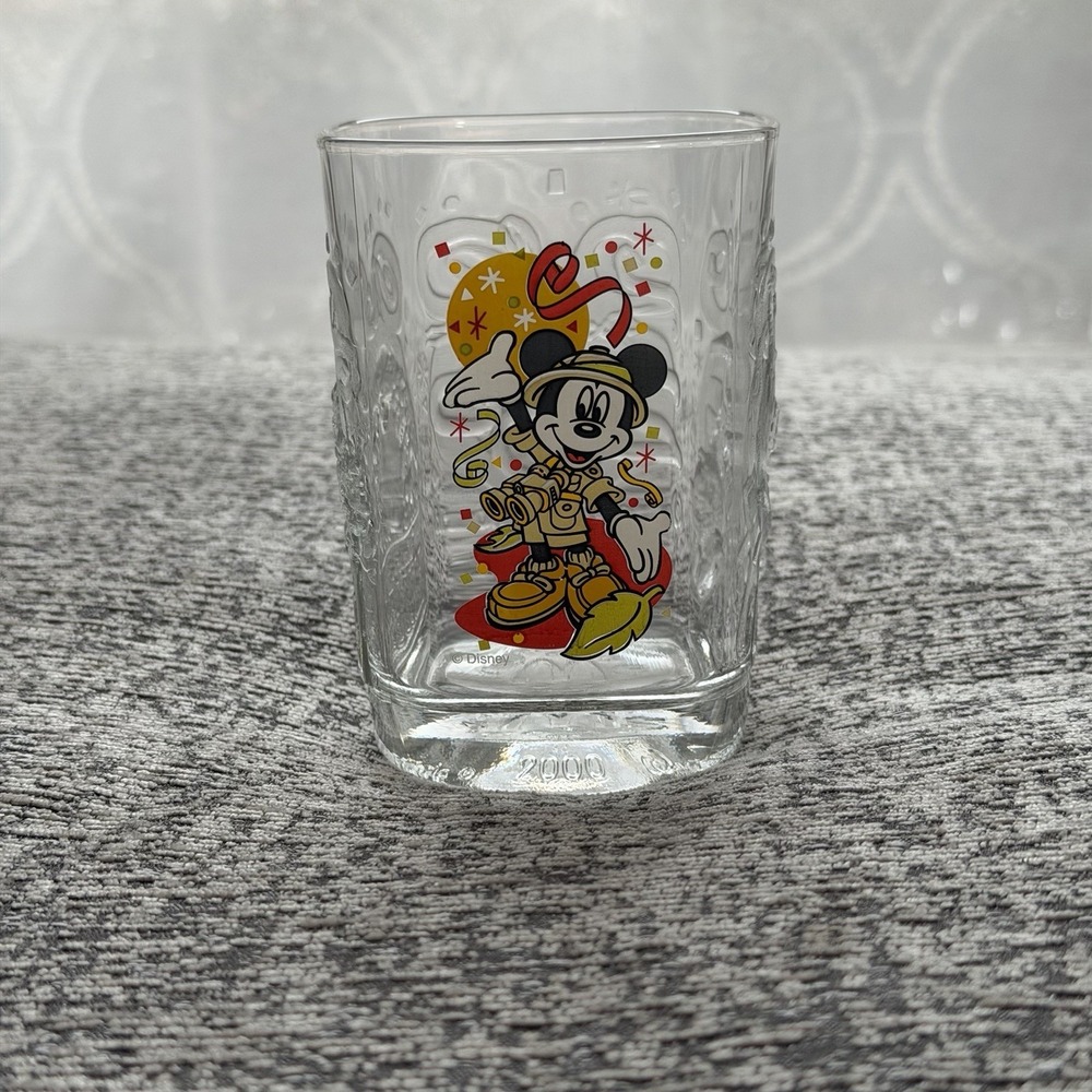2000 Walt Disney World McDonald's Celebration Glass Mickey Animal Kingdom Safari